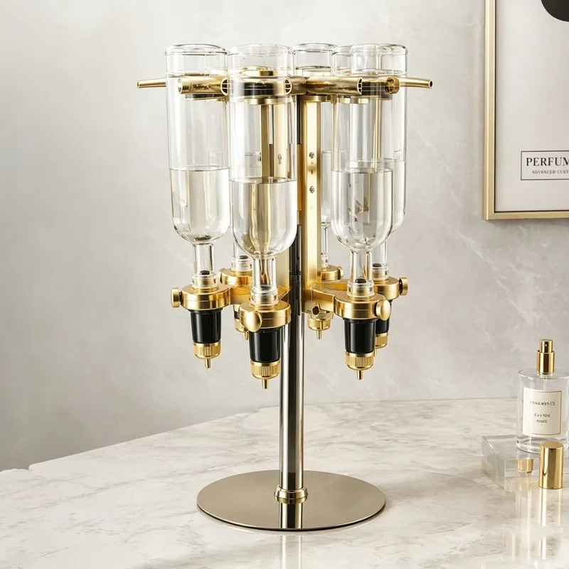 Perfume Fragrance Bar - Nuevo Expositor Dorado para 6 Botellas