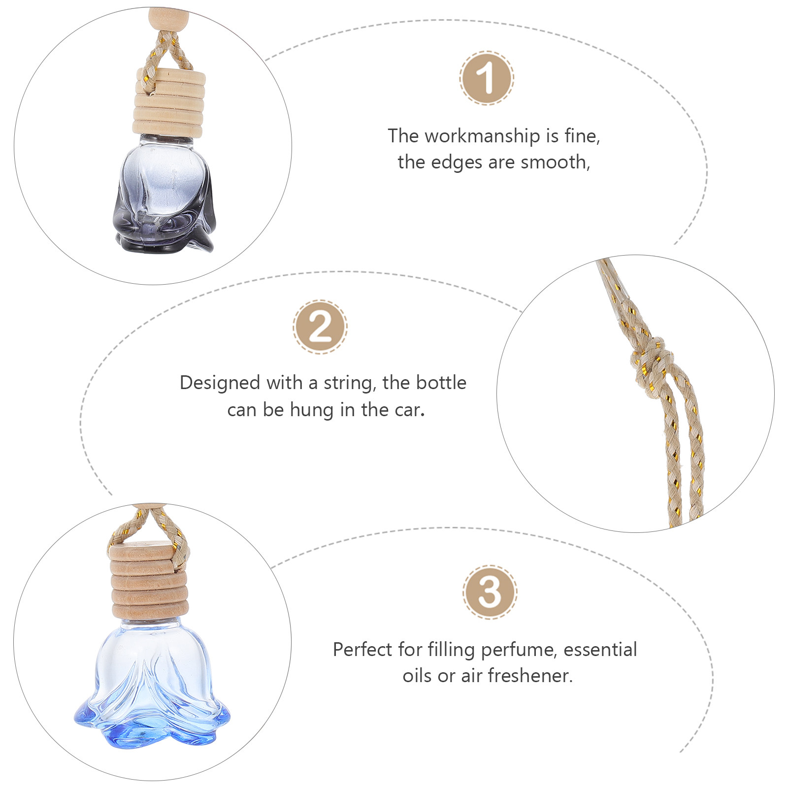 5 Botellas Colgantes de Perfum - Perfume Fragrance Rose reseña y precio